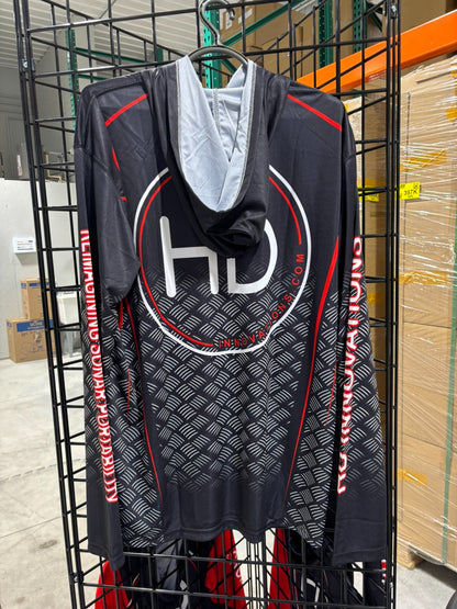 HD Performance Carbon Series Hooded Jersey Black