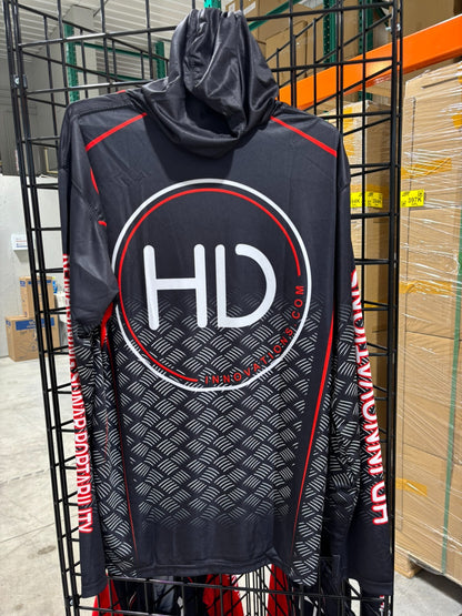 HD Performance Carbon Series Hooded Jersey Black