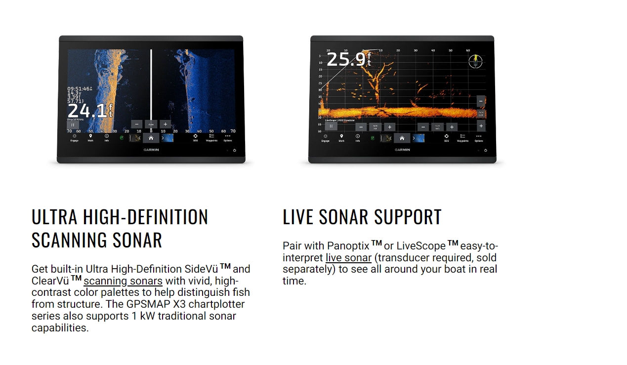 HDI's #1 Choice for Portability! Garmin GPSMAP® 943xsv Combo GPS/Fishfinder GN+ (No Transducer)